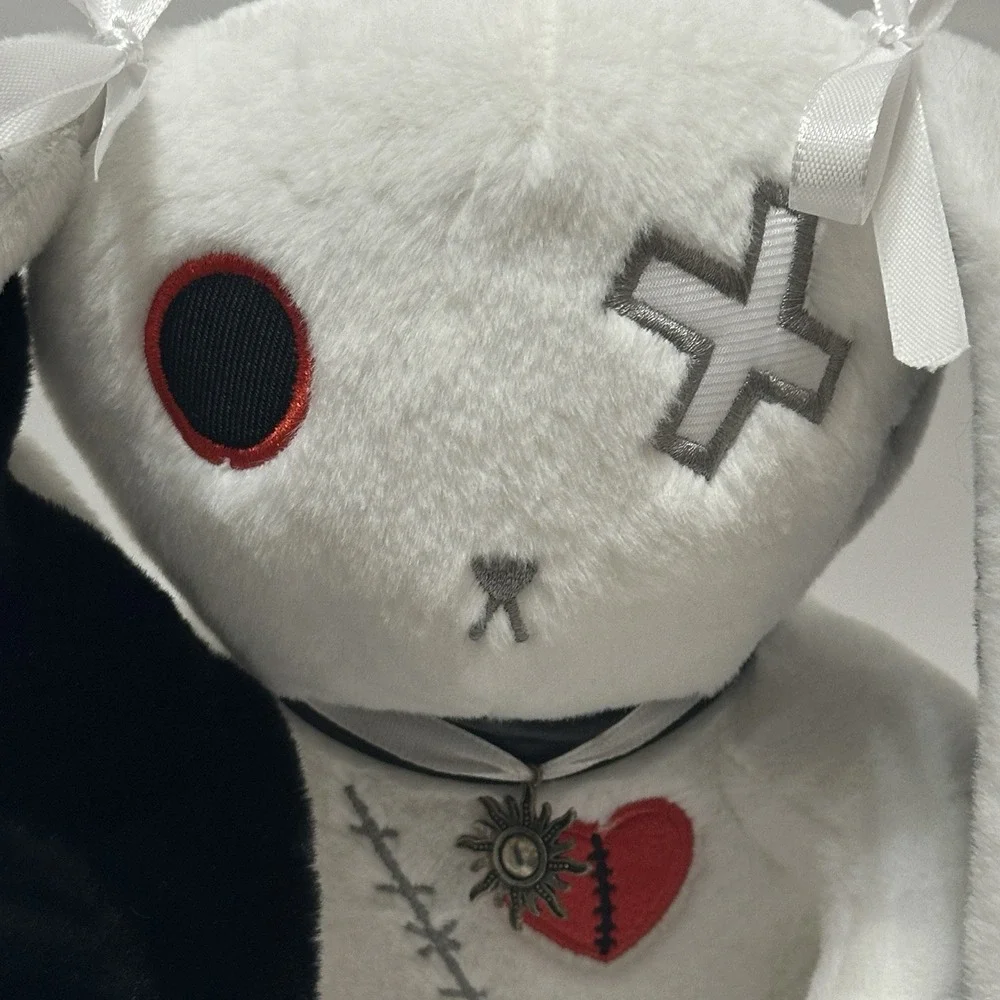 Crazy Rabbit Plush Bunny Gothic Rock Style Stuffed Animal Toy Great Gift New 🐰